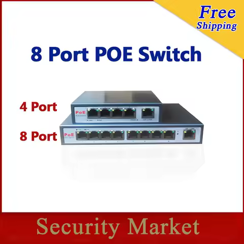 8-port PoE switch 8+1 Port desktop Fast Ethernet Switch for network cameras with NVR and camera POE3