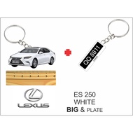 lexus es 250 2017 white keychain 2d es250