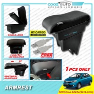 Perodua Bezza HC Cargo Premium USB LED Indicator Double Layer Arm Rest Armrest