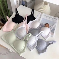 A77 Set of 3 student and office bras (Small Form), wrinkled style, breathable, thin padding, no unde