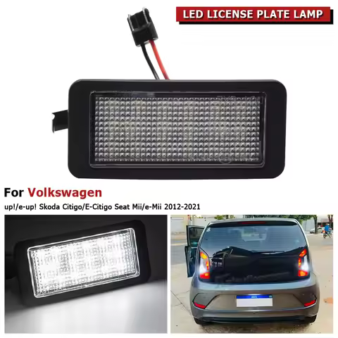 Car License Number Plate Lights LED 5700K For VW up!/e-up! Skoda Citigo/E-Citigo Seat Mii/e-Mii Ibiz