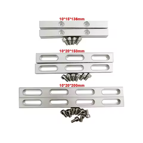 2Pcs/Set Aluminum Positioning Strip Tool CNC Baseboard Table Fixture Tool for Fiber Laser Marking En