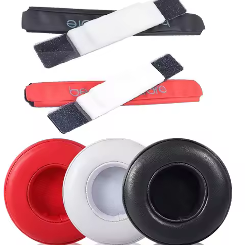 1 Pair Replacement Earpads for Beats By Dr. Dre Pro Detox Headphones Protein Leather Ear Pads Cushio