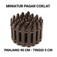 90*5cm Miniatur Pagar Kayu Pagar Diorama Miniatur Maket Utk Diy Miniature House Mainan Miniatur Ruma