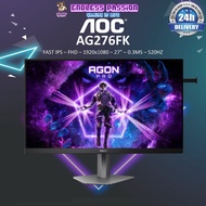 AOC AG276FK 27" Fast IPS 1920x1080 FHD 520HZ 0.3ms Gaming Monitor