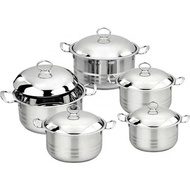 10Pcs China Big Quality Heavy Duty Sets Wholesale Pots Stainless Steel Cookware Set