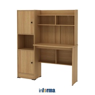 Informa Gio Meja Belajar Anak - Cokelat Oak Euro Kids Study Table Perlengkapan Furniture Belajar Mej