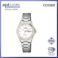 [Aptimos] Citizen Quartz EQ0596-87AB White Dial Women Bracelet Watch