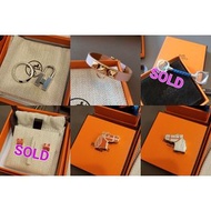 $1680-3480 Brand New📍Hermes Mini Bracelet Rivale Braclet Mini Mors Twilly Ring Charm Key Ring  mini PopH earrings Pop H earrings  鎖匙扣