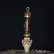Tibetan High Oil Old Material Dzi Beads Three Eye Dzi Beads Size 68x10mm Weight 15g Beads Smooth Lin