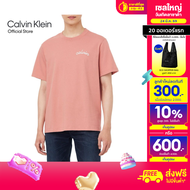 CALVIN KLEIN เสื้อยืดคอกลมแขนสั้นผู้ชาย Embroidered Logo ทรง Regular รุ่น 4RC226G GNQ - สี Rose