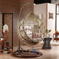 HY&amp; Thick Rattan Hanging Basket Imitation Rattan Single Double Glider Outdoor Swing Rattan Chair Balcony Cradle Chair In