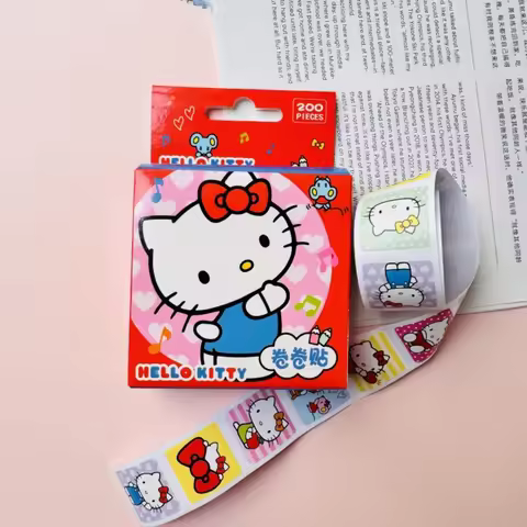Genuine Sanrio Cartoon Stickers Hello Kitty My Melody Kuromi Handbag Decoration Stickers Cinnamoroll