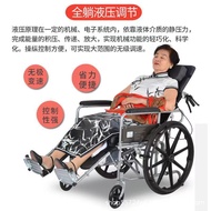 Foldable lightweight wheelchair for the elderly with a commode, thickened wheelchair for the elderly
