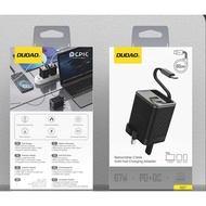 Dudao A67 67W GaN Retracable Cable Fast Charge Charger