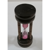 Wooden Frame Hourglass Size 3.7x3.7x9.9 Cm.walk For 5 Minutes