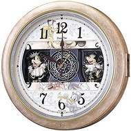 SEIKO FW561A Wall clock for living room bed room Mickey Mouse Minnie radio waves analog Karakuri 6 songs Melody &amp; Friends Disney Time light...
