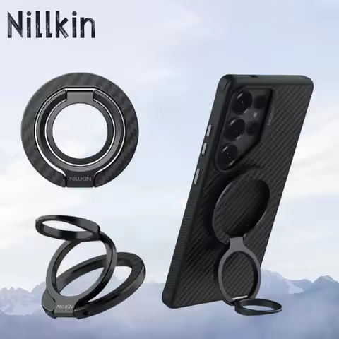 NILLKIN FiberSnap Magnetic Ring Stand for iPhone 16 15 14 13 12 Pro Max Strong Magnet Holder for Sam