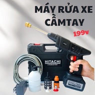 Máy Rửa Xe 199V HITACHI Máy Rửa Xe Áp Suất Mạnh Hitachi 199V Pin 45000mAH Siêu Trâu Hàng Chuẩn Lõi Đ