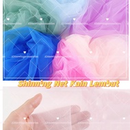 Lebar 162cm 1 Meter SENORITA Kain Net Lembut Shinny/Net Kain Net Kilat Lembut/Hamper Wrapper/Baju Me
