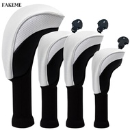 [SharprepublicefMY] Golf Wood Headcovers 4 Piece Set Driver Fairway Hybrid Covers for Clubs Golf Sup