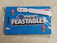 MrBeast Feastables 品牌標誌 藍色 軟膠行 李吊牌