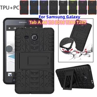 Case For Samsung Galaxy Tab A A6 7.0 2016 T280 T285 SM-T280 SM-T285 Shockproof Heavy Duty Armor Case With Bracket Soft Silicone+Hard Plastic
