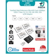 SG LOCAL - SanDisk High Endurance Memory MicroSD Card V30 4K C10, SDSQQNR, 2YR - 32GB I 64GB I 128GB