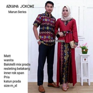 Couple KEBAYA AZKANA MARUN SERIES BATIK COUPLE MODERN BATIK COUPLE