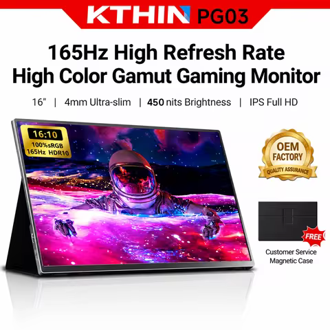 KTHIN PG03 16" Portable Monitor 1920*1200 HDMI165Hz Type-C165Hz 16:10 100%sRGB Second Screen For Lap