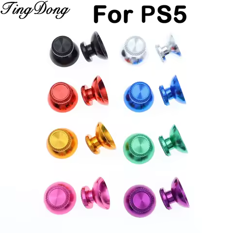 1Pair Alloy Metal Buttons 3D Analog Joystick Caps For PS5 DualSense 5 Controller Thumbstick Rocker C