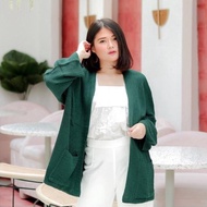 KINGBAGS / LOCY Cardigan Rajut Wanita Korean Style Import /  cardigan rajut oversize / cardigan wani