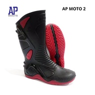 AP Boots - AP BOOTS MOTO 2 BLACK RED SIZE 39 - 45 - AP Boots - AP BOOTS RUBBER MOTO 2 - BIKERS BOOTS