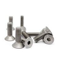 linanjun1 50 pieces/batch M3 * L DIN7991 pure titanium flat head wafer socket screws, titanium alloy small screws GR2 M3 * 4/5/6/8/10-40/45/50