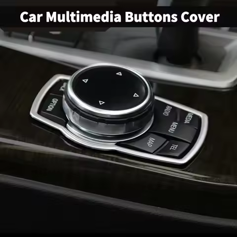 Fashionable Car Interior Multimedia Buttons Cover Molding Trim for BMW 1 3 5 7 Series 3GT/5GT/X3/X5 