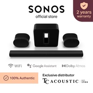 7.1.4 Sonos Arc Soundbar with Era 300 Pair and Sub - Wireless Home Theater Sound System