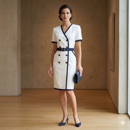 1940s Vintage Pencil Dress With Belt