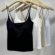 summer top tank top woman 702 Modal Upgraded Summer Traceless Sling Vest Belt Chest Pad Inner Wearin