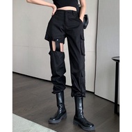 Amariel 1416__HOLLOW OUT PUNK PANTS/ Jogger PANTS/ Trousers