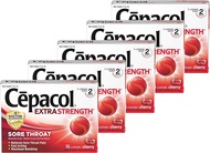 Cepacol Maximum Strength Throat Drop Lozenges, Cherry, 16 Count (Pack of 5)