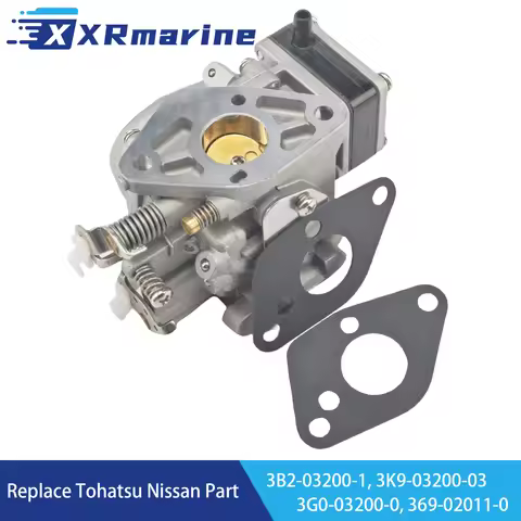 3B2-03200-1 Carburetor Assy with Gasket 369-02011-0 for Tohatsu Nissan 2-Stroke 8HP 9.8HP Outboard M