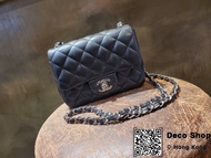 Chanel Black/Sliver mini Square CF17 黑銀 方胖子