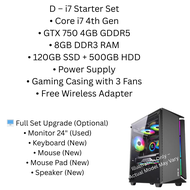 Intel Core i5 i7 4th Gen GTX 1050 GTX 1060 Used Gaming PC Full Set