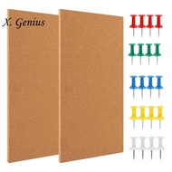 Cork Board Bulletin Board, Small Rectangular Pin Board for Wall, Self-Adhesive Cork Board for Office