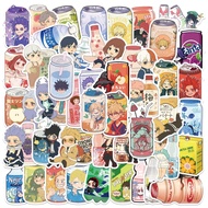 50Pcs Mix Anime Drinks Stickers Cartoon Beverage Bottle DIY Toy Guitar Motor Luggage Decal Graffiti 