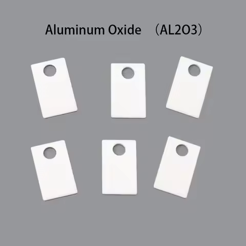 TO-126 9*12*0.6mm 12*18.5*1.5mm AL2O3 Aluminum Oxide Alumina 3.8mm Hole Insulation Thermal Conductiv
