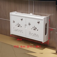 Hộp Đựng Router Không Dây Gắn Tường WiFi Shelves Box Wall Mounted Cat Top Box Storage Organizer PVC 