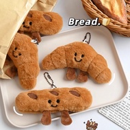 Lovely Bread Plush Keychain Cute Bread Bag Pendant Creative Baguette Keychain Girls Women Bag Access