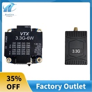 3.3G 6W VTX+3.3G VRX Kit 6000mW 16CH FPV Video Transmitter Module Receiver for Long Range FPV Racing