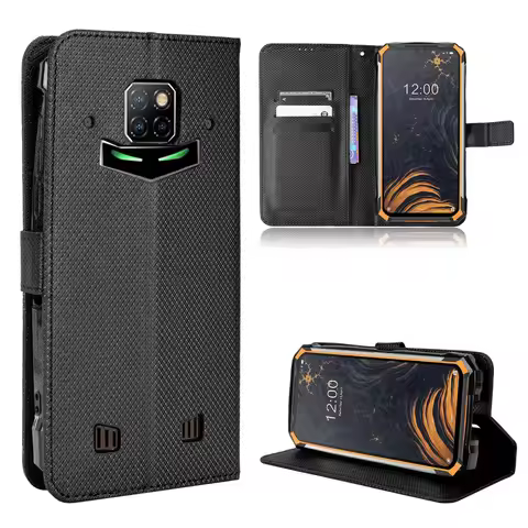 For Doogee S88 Pro Luxury Flip Diamond Pattern Skin PU Leather Wallet Stand Case For Doogee S88 Plus